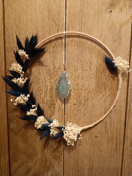 Couronne de fleurs séchées