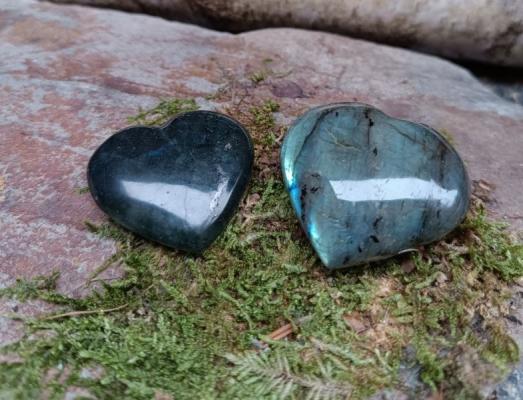 Cœur en pierre semi-précieuse Labradorite