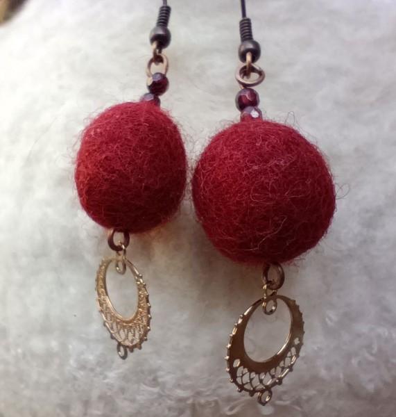Collection boucles d'oreille Rouge – L’élan du vivant, couleur de feu