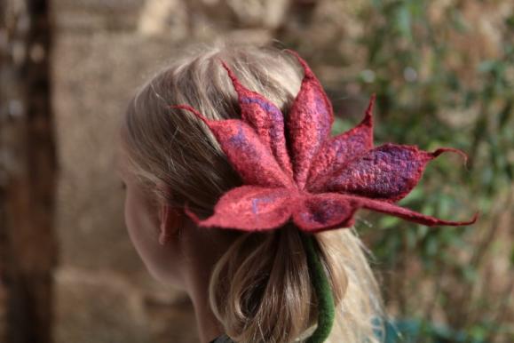 accessoires cheveux laine feutrée