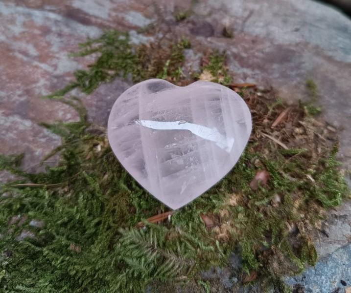 Cœur en pierre semi-précieuse Quartz Rose