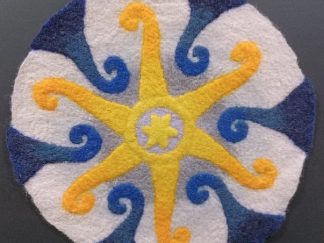mandala en laine