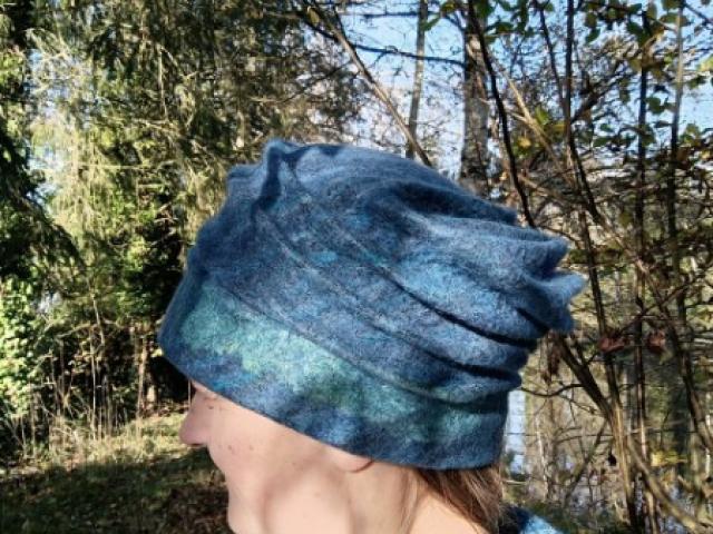 chapeau en laine feutrée