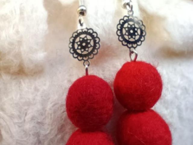 Collection boucles d'oreille Rouge – L’élan du vivant, couleur de feu